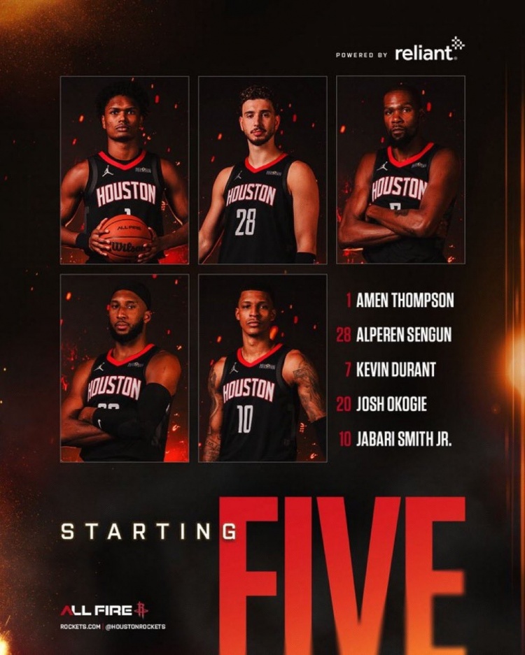 华体会权威下载-爱德华兹缺阵！火箭VS狼首发：阿门、奥科吉、KD、小贾、申京